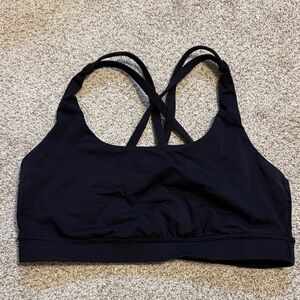 Lululemon Athletica Black Cross-Back Sports Bra